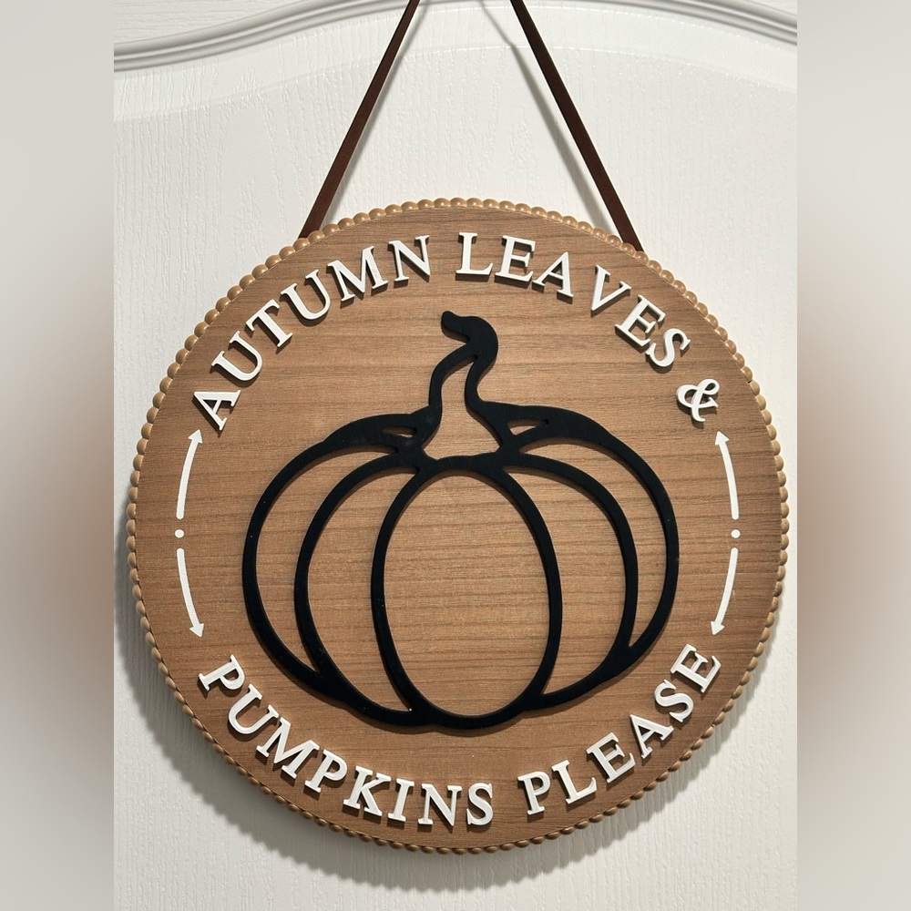 Autumn Leaves & Pumpkins Please Wall Decor - Picture 2 of 6